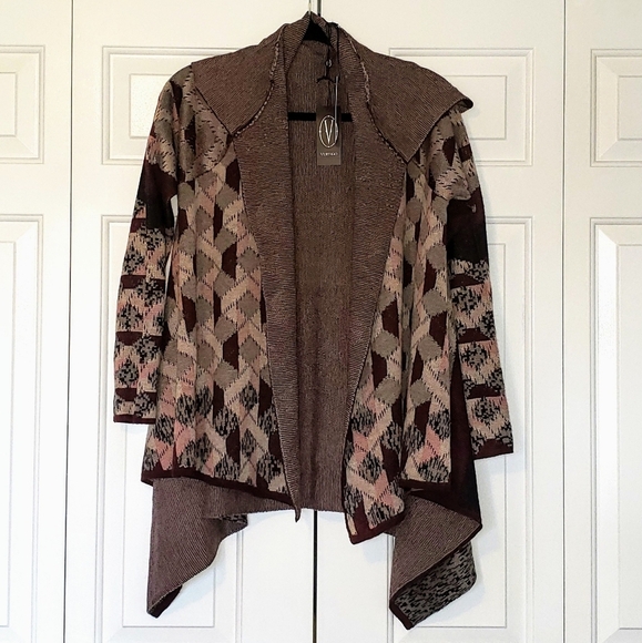 Vertigo Paris NWT Asymetrical Open Drape Oversized Cardigan Small - Picture 1 of 8